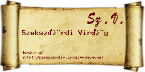 Szekszárdi Virág névjegykártya