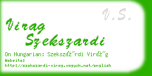 virag szekszardi business card